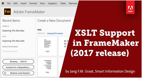 XSLT Support in FrameMaker by Jang F.M. Graat