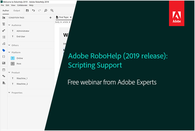 Adobe RoboHelp 2019: Scripting Support