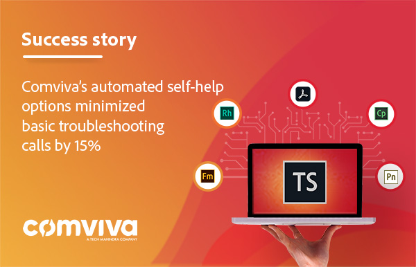 Comviva automated self-help and
reduced customer support costs with
Adobe RoboHelp