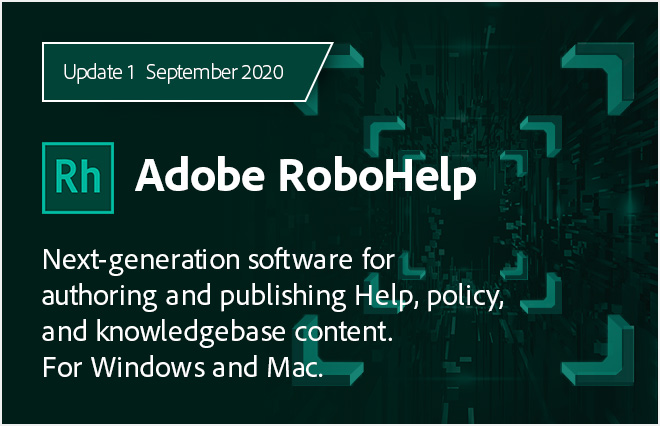 Update 1 of Adobe RoboHelp: Available now