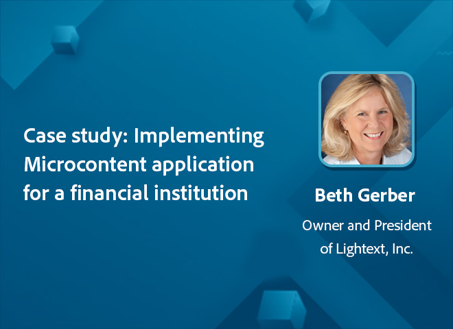 Case study: Implementing Microcontent application for a financial institution - Image