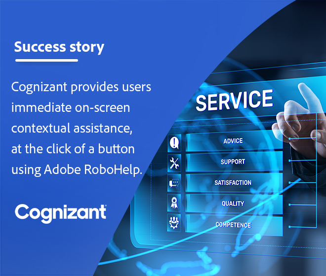 Cognizant delivers on-screen contextual assistance anytime, anywhere with Adobe RoboHelp - Image