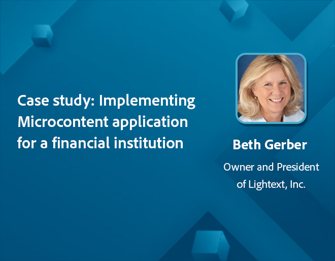 Case study: Implementing Microcontent application for a financial institution - Image